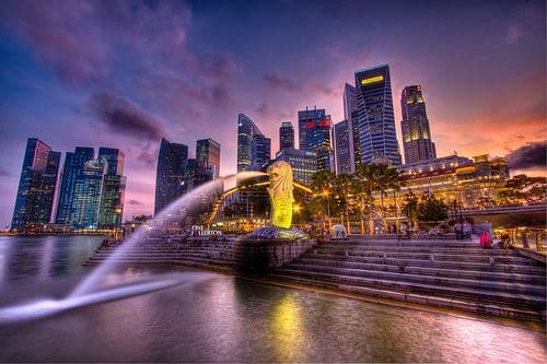 Suasana kota Singapura