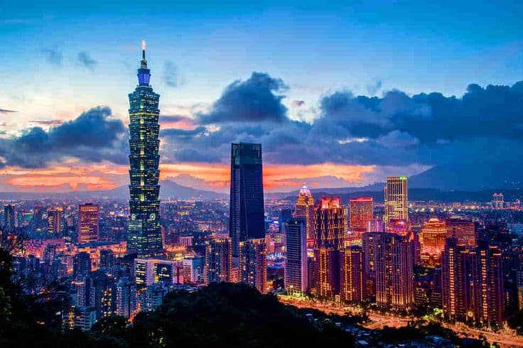 Pemandangan kota Taiwan